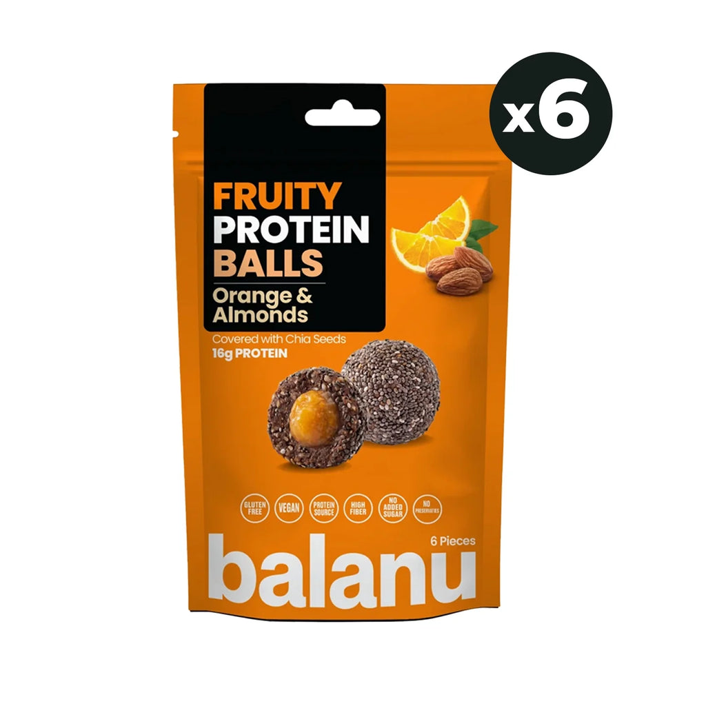Balanu Fruity Protein Balls Orange & Almonds 110g x6-0