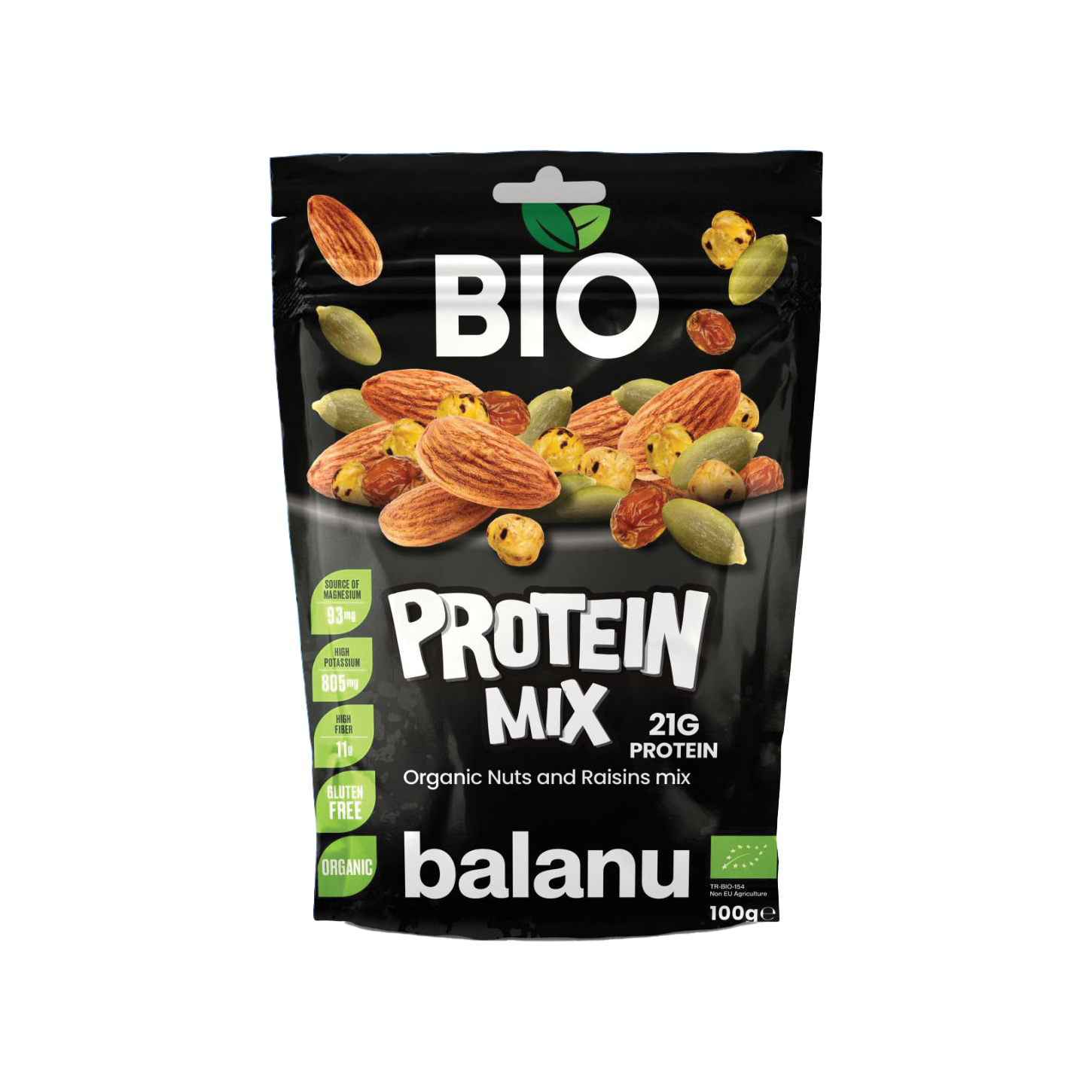 Balanu Bio Protein Mix Organic Nuts and Raisins Mix 100 g-0