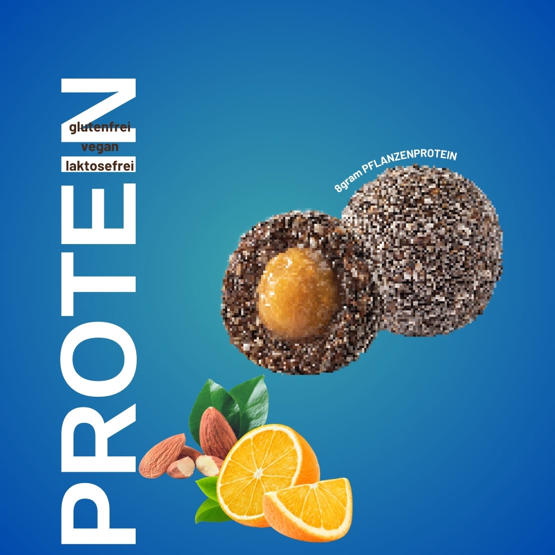 Fruity Protein Bällchen Orange & Mandeln 55 Gr x 6-3