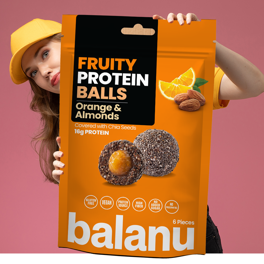 Balanu Fruity Protein Balls Orange & Almonds 110g x6-1