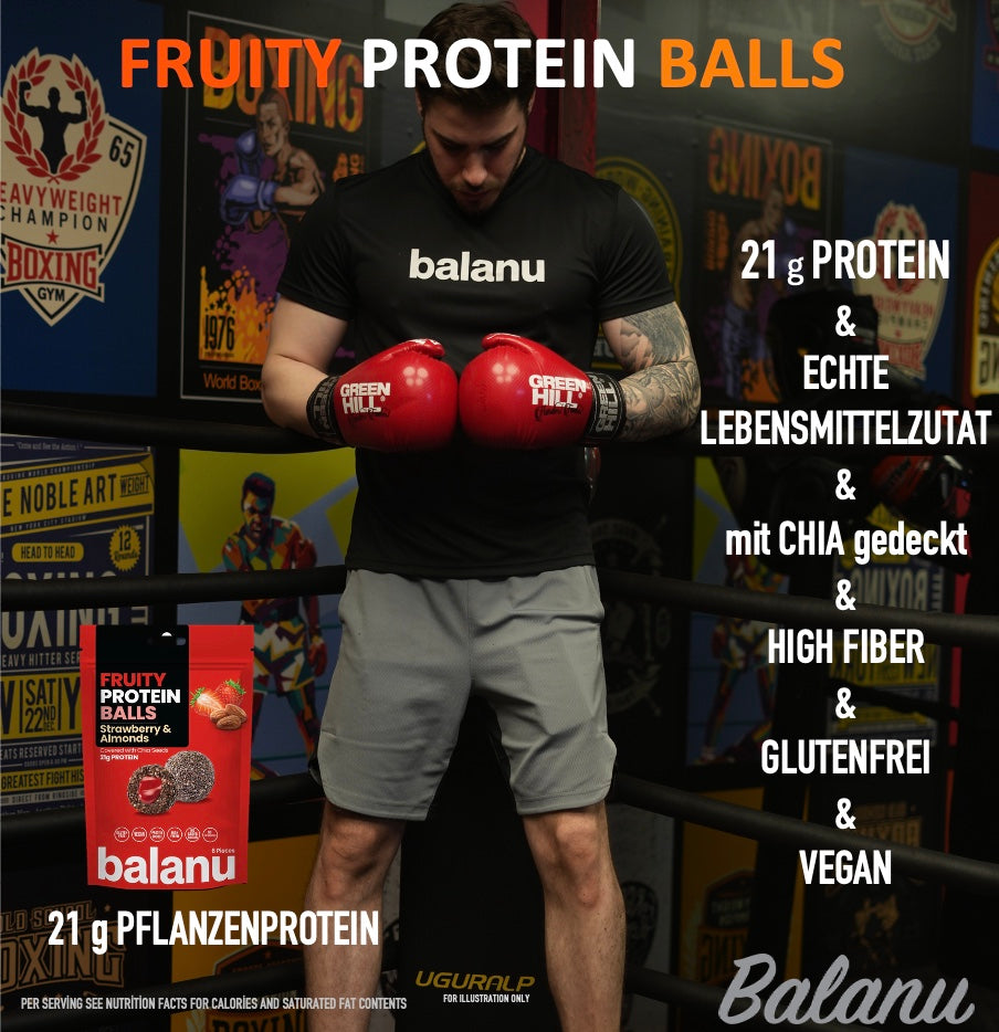 Balanu Fruity Protein Balls Strawberry & Almonds 110 g x6-1