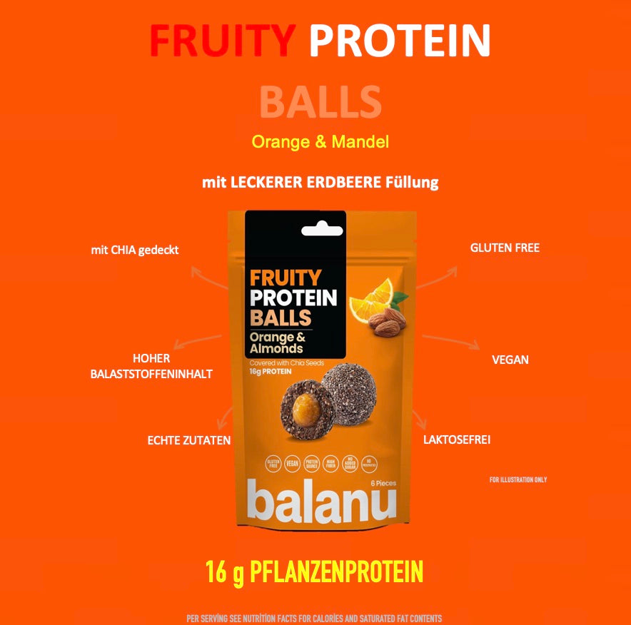 Balanu Fruity Protein Balls Orange & Almonds 110g x6-4